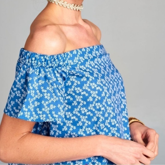 🆕 Love Kuza Off The Shoulder Floral Top - Picture 2 of 7